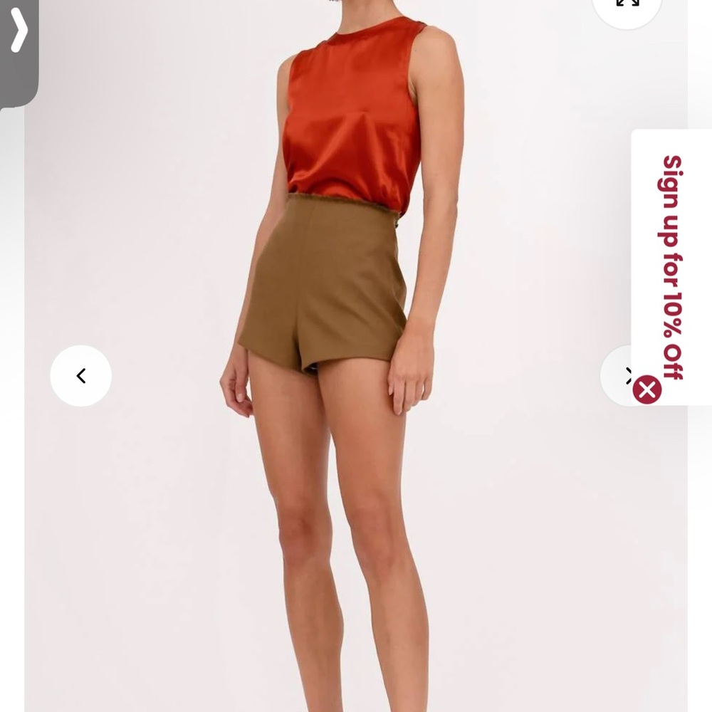High Waist Brown Shorts for Women